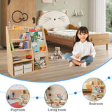 MORIMOE Solid Wood Kids’ Bookshelf & Toy Organizer – Eco-Friendly Multi-Purpose Storage Solution for Playrooms and Classrooms MORIMOE