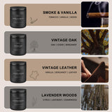 Scented Candles Set | Men Candle Set, Scented Candles for Home, Gifts for Men Aromatherapy Gift Set - 4 Pack Manly Gifts Soy Candle of Leather/Smoke & Vanilla/Oak/Lavender Auelife