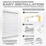 Customize Your Size - Blinds Emporium Cordless White 2" Inch Faux Wood Blind 28 1/2" (28 .5) W x 64" Inch Long Ultra Premium Blinds Emporium Of GA