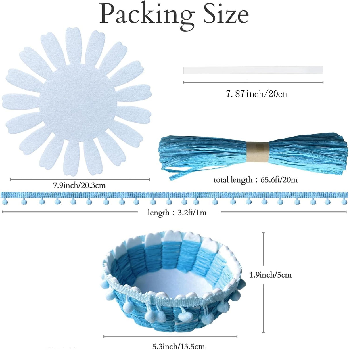 AOUXSEEM 8 Sets Cute Basket Weaving DIY Making Kits for Beginners, Colorful Raffia Ribbons Woven Storage Basket Bowls with Pom Poms Trim Tassel for Eggs AOUXSEEM