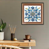 BYGFHLYW 5D Crystal Art Diamond Painting Kits for Adults, Elegant Blue Mandala Flower Diamond Art Kits for Adults Beginner, DIY Diamonds Dot Gem Painting for Home Wall Decor 11.8x11.8inch BYGFHLYW
