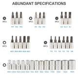 Beaiguna 46PCS Small Drive Socket Ratchet Wrench Screwdriver Set, 1/4 Inch Metric Socket and Ratchet Wrench Set with Extension Bar, Upgrade Compact Snap on Ratchet Wrench Sockets Tool Set for Car Beaiguna