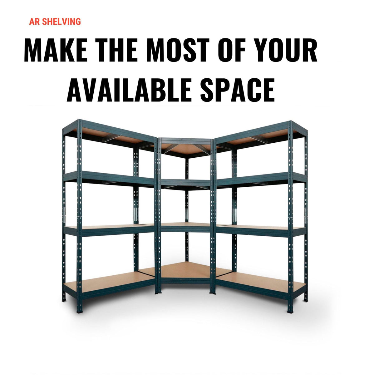 AR Shelving 2400-Lb. Capacity, 71in.H x 60in.W x 18in.D Rivet Shelving Unit, Or Assemble as 2 Benches, Ea. 35 1/2in.H x 120in.L x 18in.D, Matte Dark Gray, Model# Garage 60/18 600 Lbs. AR Shelving