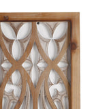 XIAOAIKA Carved Wood, 35.5 inch Hand Carving on Wood, Antique Distressed Wood Panels Decorative Sculpture Hanging Wall Décor, Elegant Wood Wall Art Plaque (3 Panels) XIAOAIKA