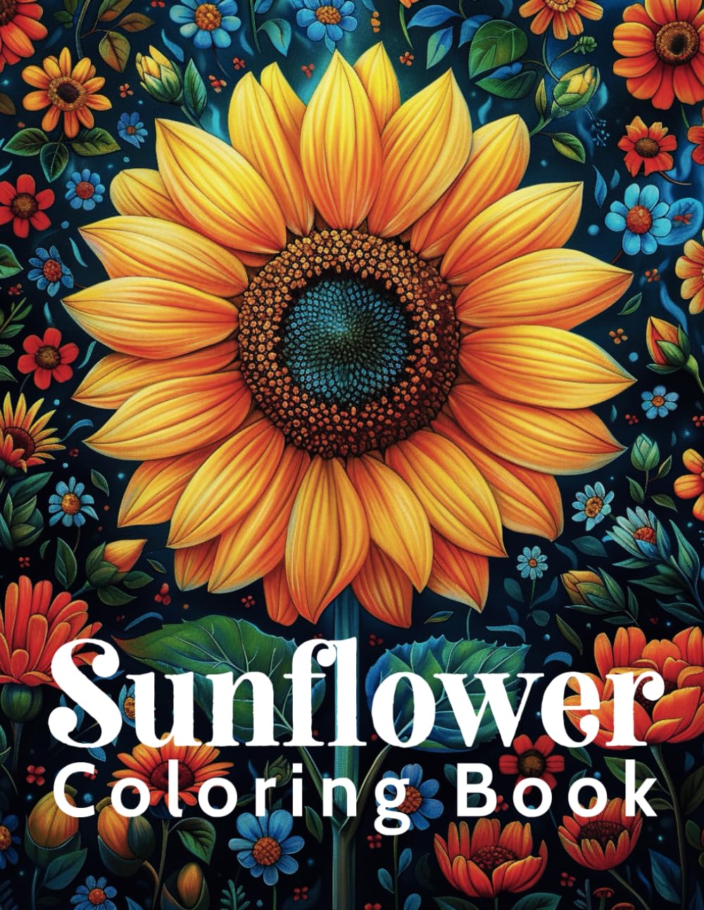 Sunflower Coloring Book Majosta