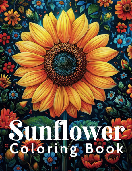 Sunflower Coloring Book Majosta