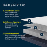 Five Star Mattress Tranquility 7-Inch Firm – Twin Size – Supportive Coils, Breathable Foam – Bed-in-a-Box –100 Night Trial, 10-Year Limited Warranty Serta