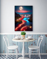 KINPLUB 5D Diamond Painting Kits for Adults, Moon Landscape Diamond Art Kits for Beginners, DIY Full Round Drill Paint by Diamonds, Home Wall Decor 12 x 16 Inch KINPLUB