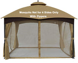 SCOCANOPY Beige 10' x 12' Gazebo Privacy Curtain Set for Lowe's Allen Roth 10X12 Gazebo Model #GF-12S004B-1 / GF-12S004BTO/ TPGAZ17-002 - WoodArtSupply