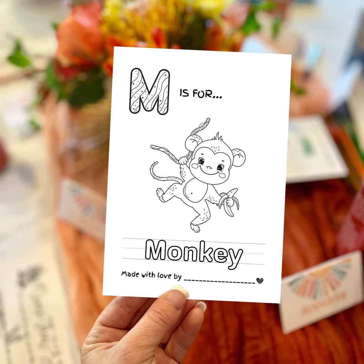 Baby's First ABC Book Baby Shower Activity Keepsake Game, Safari Jungle ABC Coloring Baby Shower Guest Book, Baby's First Alphabet Coloring Book, Alphabet A to Z Coloring Pages hongpar