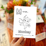 Baby's First ABC Book Baby Shower Activity Keepsake Game, Safari Jungle ABC Coloring Baby Shower Guest Book, Baby's First Alphabet Coloring Book, Alphabet A to Z Coloring Pages hongpar