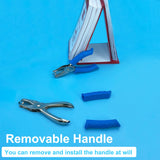 Single Hole Punch 1/4” Paper Hole Puncher for Crafts, One Hole Puncher with Blue Soft Grip Handle for Kids and Adults, Handheld Circle Punch for Paper Crafts in Home, Office, Classroom MECHEER