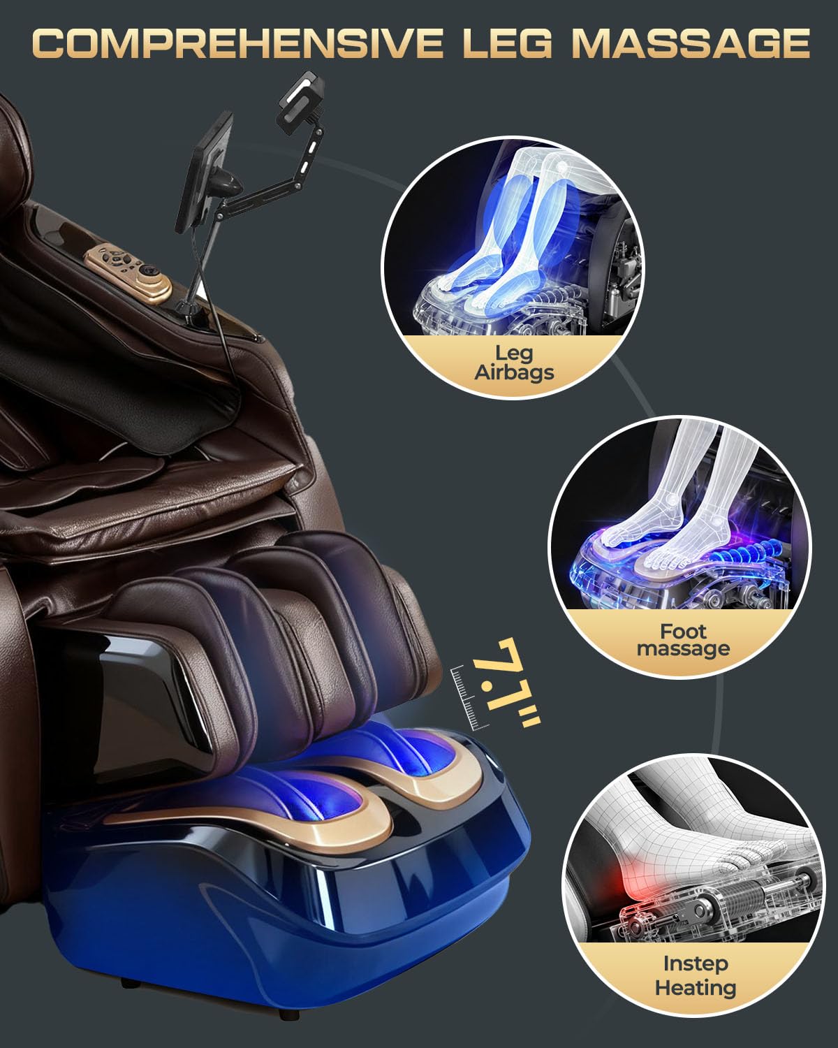 4D Massage Chairs Full Body,Zero Gravity SL-Track Shiatsu Massage Chair Recliner,Core Heating,20 Massage Techniques,Deep Yoga Stretch,Foot Rollers, Ai Voice,Touch Screen,Wireless Charging armali