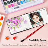 Paul Rubens Watercolor Paper, Cold Press Watercolor Journal,50% Cotton 140 lb/300gsm 20 Sheets 5.2’’ x 3.8’’ Travel Art Journal for Beginners and Artists Paul Rubens