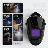 YESWELDER Large Viewing Screen 3.93"X3.66" True Color Solar Power Auto Darkening Welding Helmet, 4 Arc Sensor Wide Shade 4/5-9/9-13 for TIG MIG Arc Weld Grinding Welder Mask LYG-M800H YESWELDER