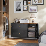 Letaya 6 Door Metal Storage Cabinet with Adjustable Shelf,Black Metal Locker Accent Storage Cabinet for Office,Music Studio,Entryway and Hallway Letaya