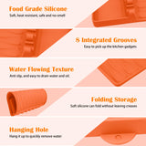 Grill Accessories Silicone Griddle Mat for Blackstone Side Shelf, Silicone Spatula Pad Mats Cooking Gadgets Barbecue Tools for Outdoor BBQ Kitchen Countertop by EANINNO Orange EANINNO