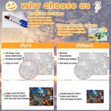 WEMEON Halloween Paint by Numbers Kit for Adults- Halloween Paint by Numbers Kit for Adults Beginner, Adult Paintting by Number Kits on Canvas Arts Crafts for Adult(16 x 20 Inch) WEMEON