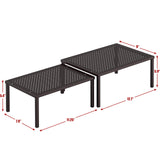 Simple Houseware Metal Top Expandable Stackable Kitchen Cabinet and Counter Shelf Organizer, Bronze Simple Houseware