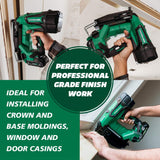 Metabo HPT 18V MultiVolt™ Straight Cordless Finish Nailer Kit, 16 Gauge Finish Nailer, (1) 18V 2.0Ah Lithium Ion Battery w/Fuel Gauge, Accepts Finish Nails, Lifetime Power Tool Warranty, NT1865DMST Metabo HPT