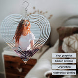 4pcs Sublimation Wind Spinner Blanks Heart, 8 inch Sublimation Blanks Spinners, Metal Wind Spinners for Crafts, 3D Wind Spinners Hanging for Indoor Outdoor Garden Lawn Yard Decoration SAVITA