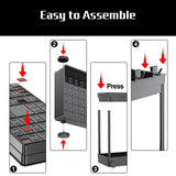 Cicilyna 2 Pack Under Sink Organizer, 2 Tier Bathroom Cabinet Organizers and Storage with Hook, Multi-purpose Storage Basket Shelf for Kitchen, Black Cicilyna