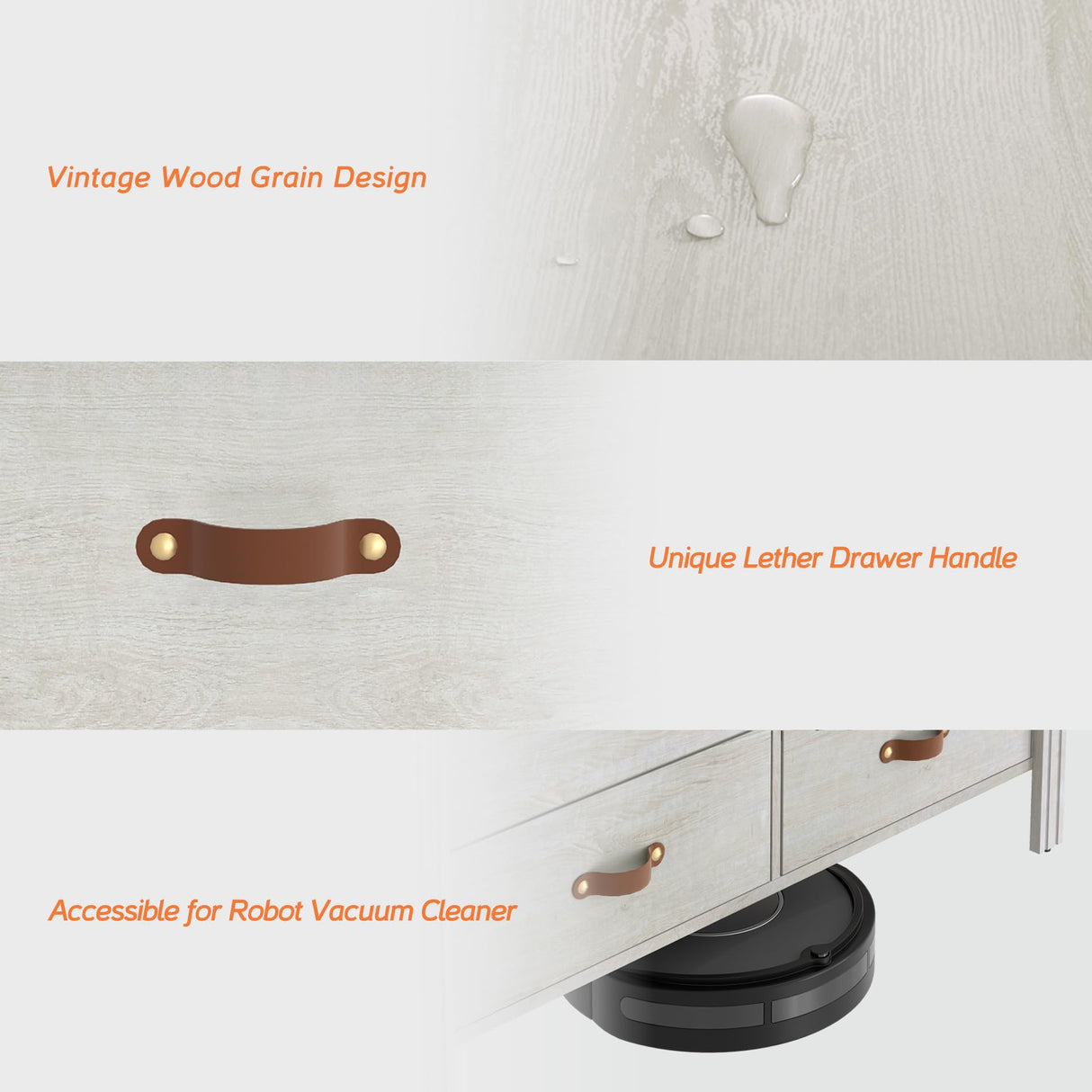 WAMPAT White Dresser for Bedroom, Large Long Dresser with 12 Drawers, Kids Dressers & Chest of Drawers, Set of 2 Classic Storage Cabinet Organizer for Closet, Living Room, Hallway WAMPAT