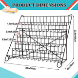 Gejoy 6 Tiered Book Display Rack Wire CD Display Rack Book SigningTabletop Magazine Countertop Holder Retail Literature Brochures Holder(Black) Gejoy