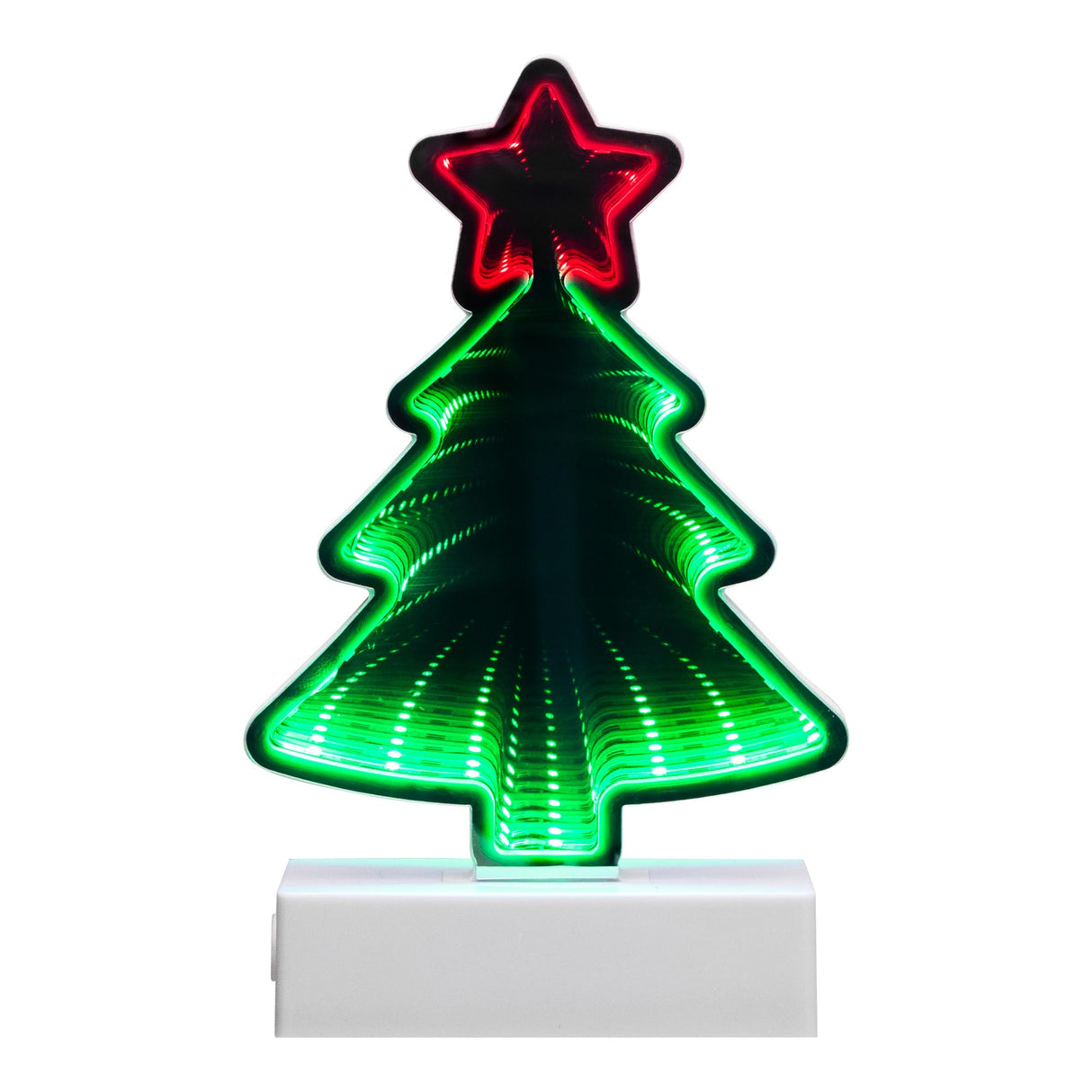 Northlight LED 3D Christmas Tree Infinity Mirror - 8" Northlight