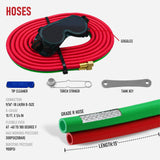 RX WELD Medium Duty Oxy Acetylene Torch Kit with Check Valves, Heating Nozzle-6-MFA-1 Gas Cutting Welding Brazing RX WELD