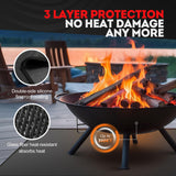 AIRSHOOTER 48 x 30 inch Under Grill Mats for Outdoor Grill, Double-Sided Fireproof Grill Pad, Waterproof Oil-Proof Grill Floor Pads Fire Pit Mat, Grill Pads for Outdoor Grill Cooking AIRSHOOTER