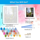 Artunion Paris Window View Paint by Numbers Kit for Adults, Eiffel Tower City Paint by Number Kits, DIY Acrylic Painting Paint by Number Kits on Canvas Arts Craft for Home Wall Decor 16x20 Inch Artunion