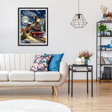 MOGTAA Christmas Diamond Art Kits for Adults, 5D Full Drill Christmas Train Diamond Painting Kits for Adults Beginner, DIY Round Diamond Dots for Adults, Gem Art for Home Wall Decor 12 X 16 Inch MOGTAA