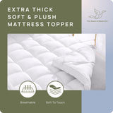 Extra Thick Mattress Topper Full for Firm Mattress, Plush & Soft Pillow Top Bed Topper for Cloud-Like Sleep & Back Pain Relief, Overfilled 1400GSM Thick Mattress Pad Cover, Fit to 6”-22”Mattress D & G THE DUCK AND GOOSE CO