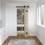 Miseno MBD1117 36" x 84" Bi-Fold Barn Door Slab - Unfinished Pine Miseno