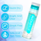 Darice Jigsaw Puzzle Glue Clear, Easy-On Applicator Head, Quick-Drying Pack of 2 Non-Toxic Jigsaw Puzzle Saver Glue for 1000/1500/3000 Piece Puzzles - 130ml X2 Bottle Darice