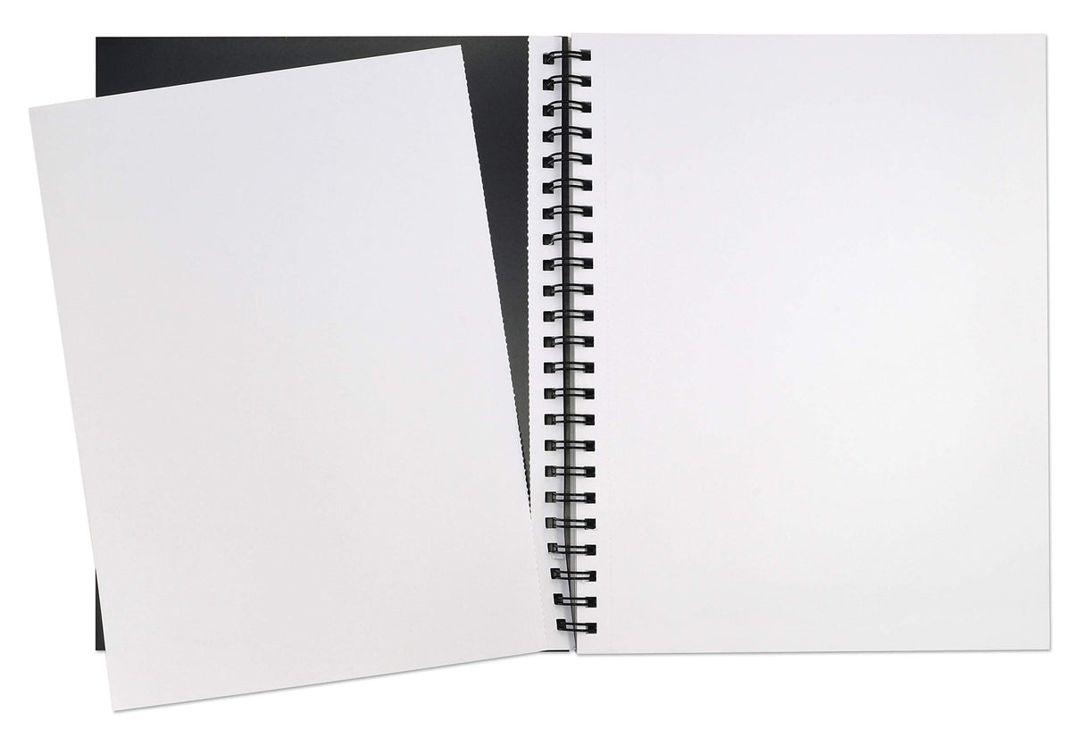 UCreate Poly Cover Sketch Book, Heavyweight, 6" x 9", Black, 75 Sheets UCREATE