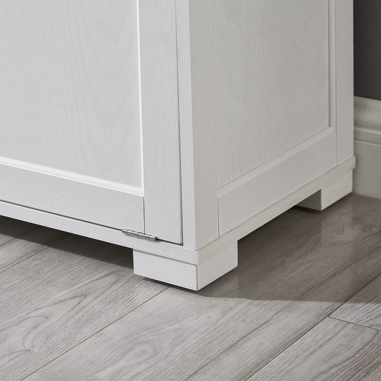 OLD CAPTAIN Double Tilt Out Trash Cabinet, Wooden Kitchen Garbage Can Free Standing Holder (White)… OLD CAPTAIN