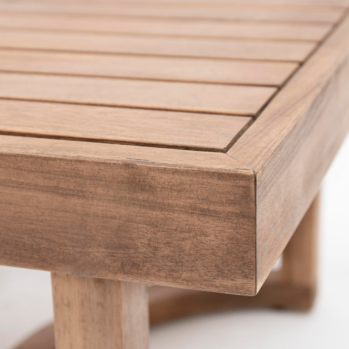 Merax 2-Piece Outdoor Acacia Wood Loveseat Sofa Couch with Coffee Table,Patio Furniture Conversation Set for Backyard Merax