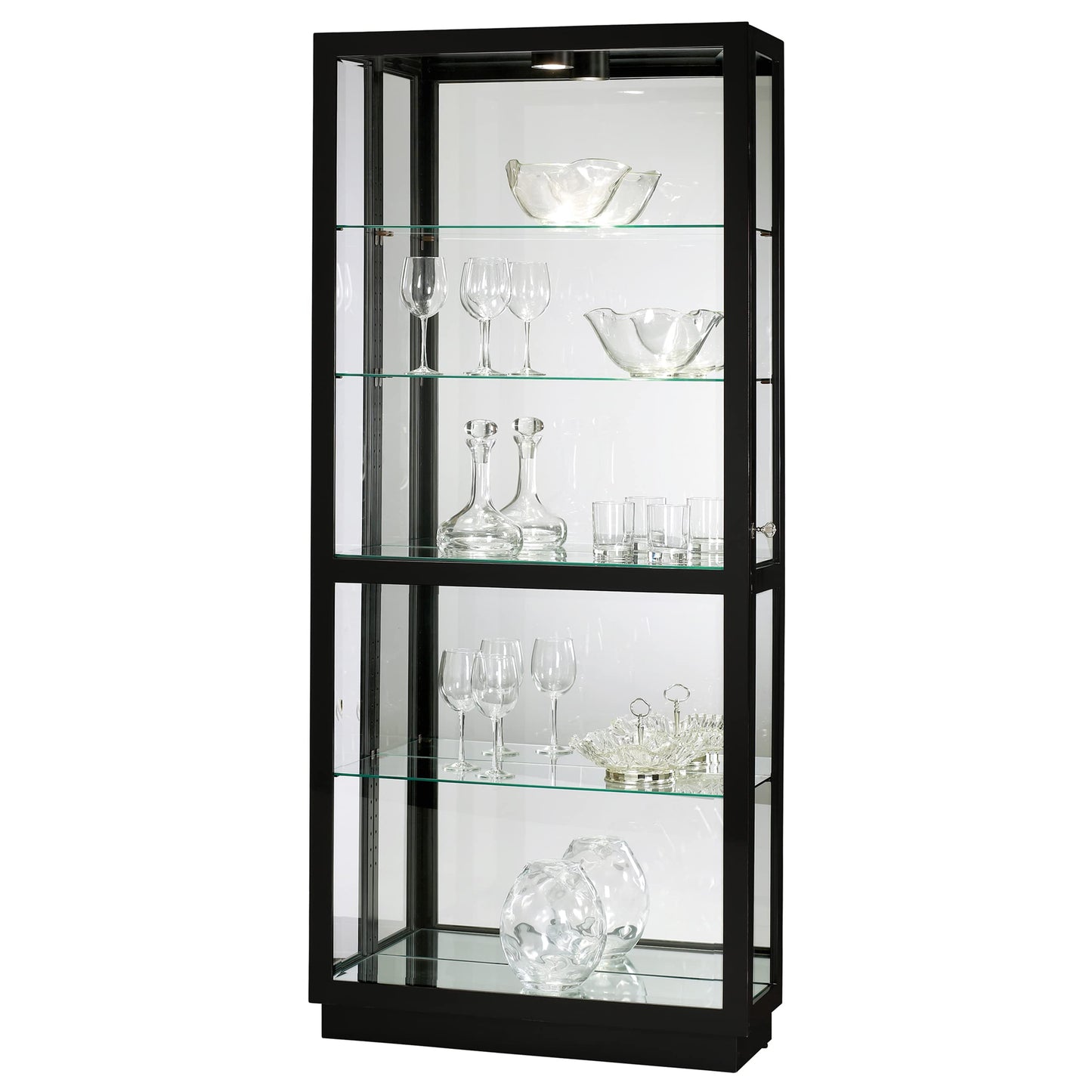 Howard Miller Diamond Curio Cabinet 547-195, Gloss Black