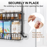 Over the Door Heavy-Duty Metal Organizer, 6-Tier Door Storage for Pantry, Easy Install, D4.65xW18xH50inch, Black Delamu