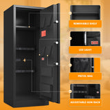 ANXINWEI 10-12 Gun Safe, Large Gun Safe for Rifles and Pistols, Quick Access Rifle Safe for Home, Dual Alarm Gun Cabinets for Rifles and Shotguns, Long Shotgun Safe with Mute Mode ANXINWEI