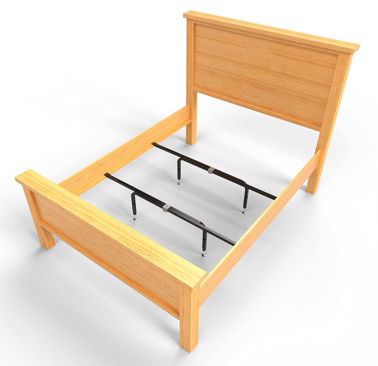 Bed Slats Center Support System | Adjustable Length & Height Tubular Steel with 4 Legs | Fits Full, Queen, King & California King Bed Frames Best Imported Products