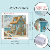Stalente Diamond Painting Kits for Adults Seaside House, 5D DIY Diamond Art Kits for Beginners Round Full Drill Diamond Painting for Home Wall Decoration Gift 12×12inch, Landscape Stalente