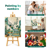 2 Pack Paint by Numbers Kit for Adults Beginner, Boho Green Plant Adult Paint by Number Kits on Canvas, DIY Acrylic Number Painting for Adults for Home Wall Decor Gift 16x20 Inch Possoco