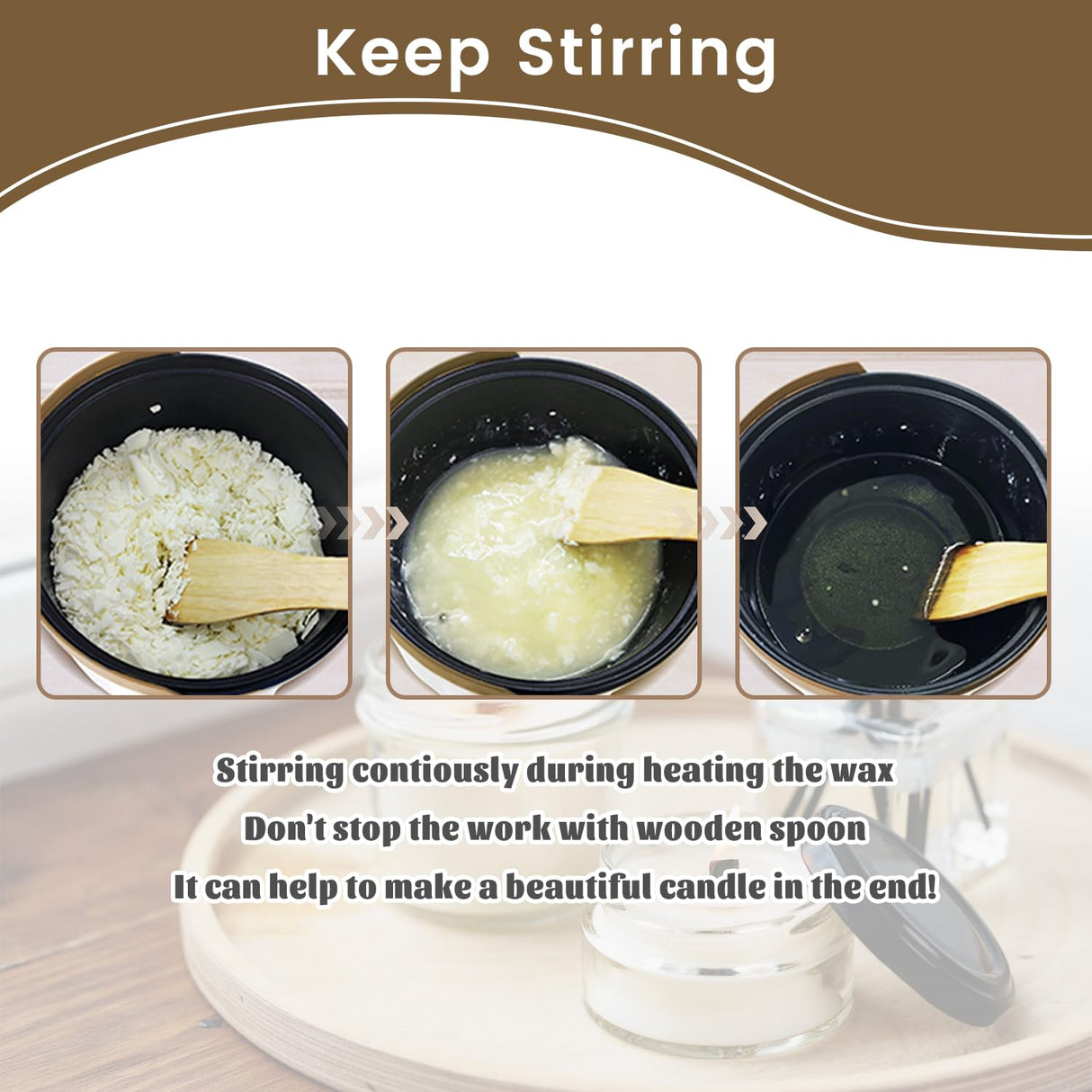 KQU Electric Wax Melting Pot with Thermometer, Wax Melter for Candle Making with Spout, Small Candle Heater Pot for Adults（Coffee） KQU