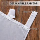 RYB HOME Sheer Outdoor Curtains - Detachable Sticky Tab Top Waterproof White Sheer Curtains for Patio Gazebo Porch Pool Case Indoor Outdoor Decor, 1 Gift Rope, 54 x 120 inch Long RYB HOME