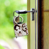 12 Pcs Sublimation Blank Keychains,PU Leather White Keychains Ornament Pendants for Man Women Crafts Heat Transfer (Square) Jippedea