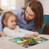 Puzzles for Kids Ages 4-6 Magnetic Jigsaw Puzzles Folding Book for Toddlers, Dinosaur Puzzles 4 in A Books Magnetic Toddler Puzzles Travel and Learning Toys Birthday Gifts for 3-8 Boys and Girls AEAHALY