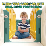 8 in 1 Toddler Slide Set, Kids Slide for Toddlers, Toddler Climber Slide PlaySet with Basketball Hoop,Outdoor Indoor Playground for Toddlers Upgraded MOCUTEEN